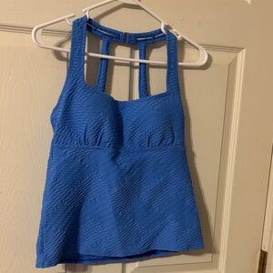 Lands' End Light Blue Textured Tankini Top